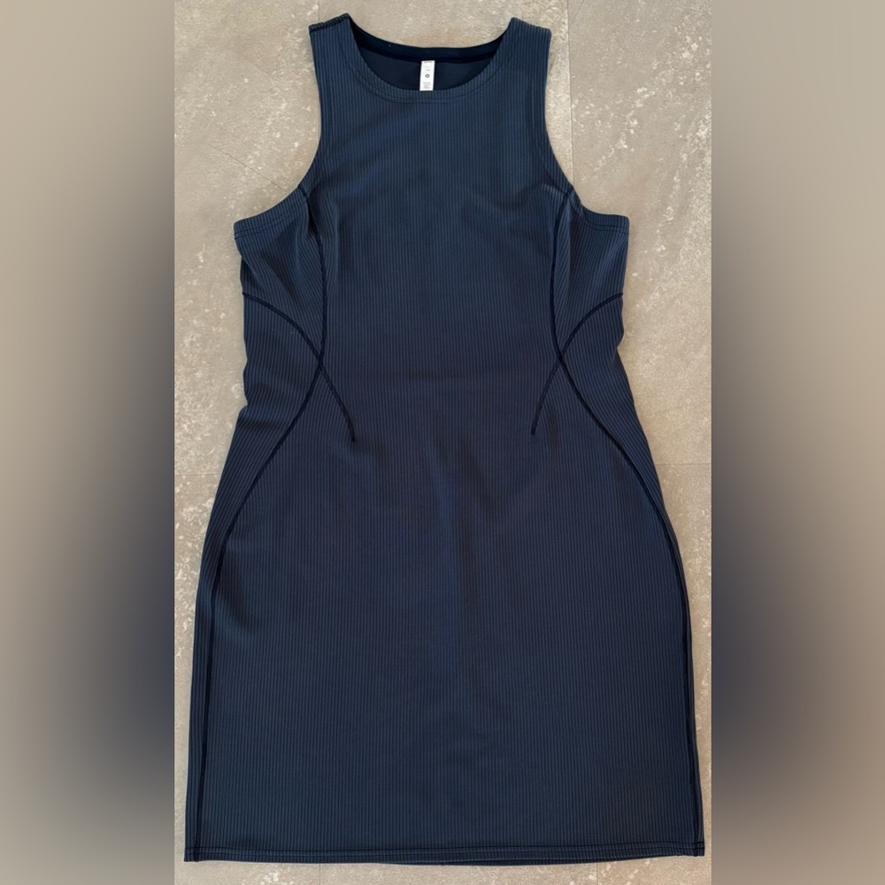 Lululemon Ribbed Softstreme Slim-Fit Tank Dress, Size 14
